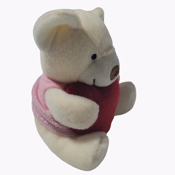 Build a Bear Velvet Teddy 4 inch Mini Plush Heart Stuffed Animal Valentines Day - Picture 4 of 7